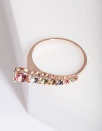 Rose Gold Pastel Rainbow Ring - link has visual effect only