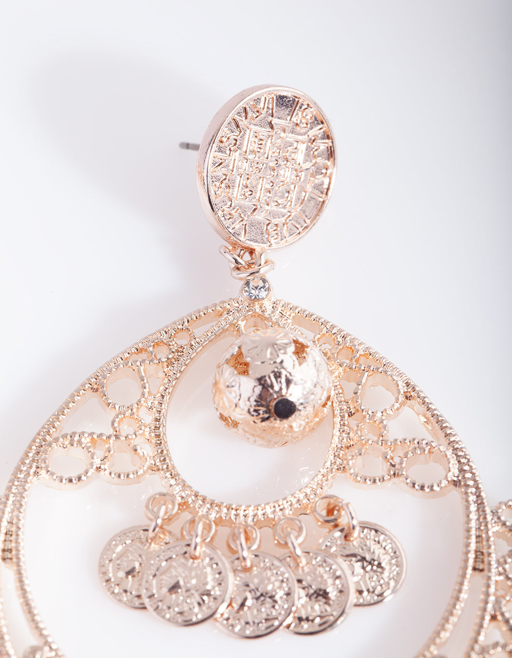 RGOLD RG FILIGREE COIN DROP ER@