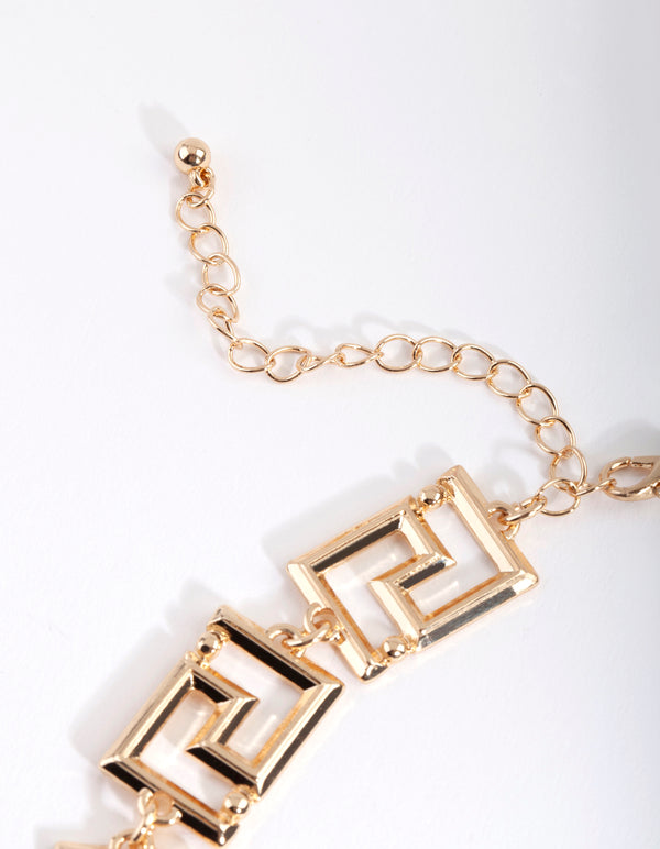 Gold Maze Chain Necklace