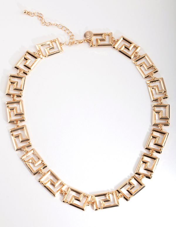 Gold Maze Chain Necklace