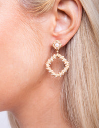 Mini Pearl Wrap Drop Earrings - link has visual effect only