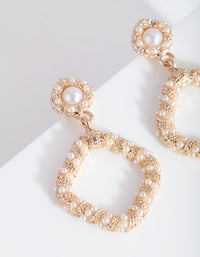 Mini Pearl Wrap Drop Earrings - link has visual effect only