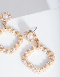Mini Pearl Wrap Drop Earrings - link has visual effect only