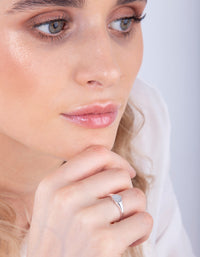 Sterling Silver Heart Signet Ring - link has visual effect only
