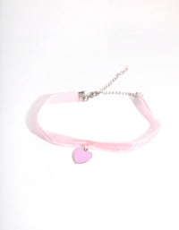VAL1 FB GLITTER HEART CHOKER - link has visual effect only