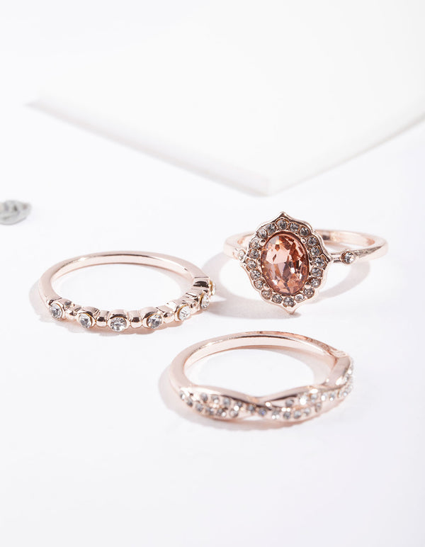 Rose Gold Engagement Ring Stack