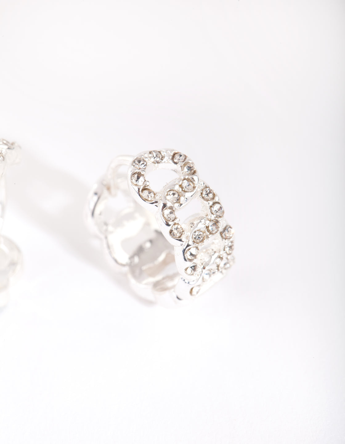 Silver Looped Mini Hoop Earrings