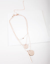Rose Gold Matte Bead Necklace - link has visual effect only