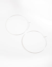 Silver Large Hoop Earrings - link has visual effect only
