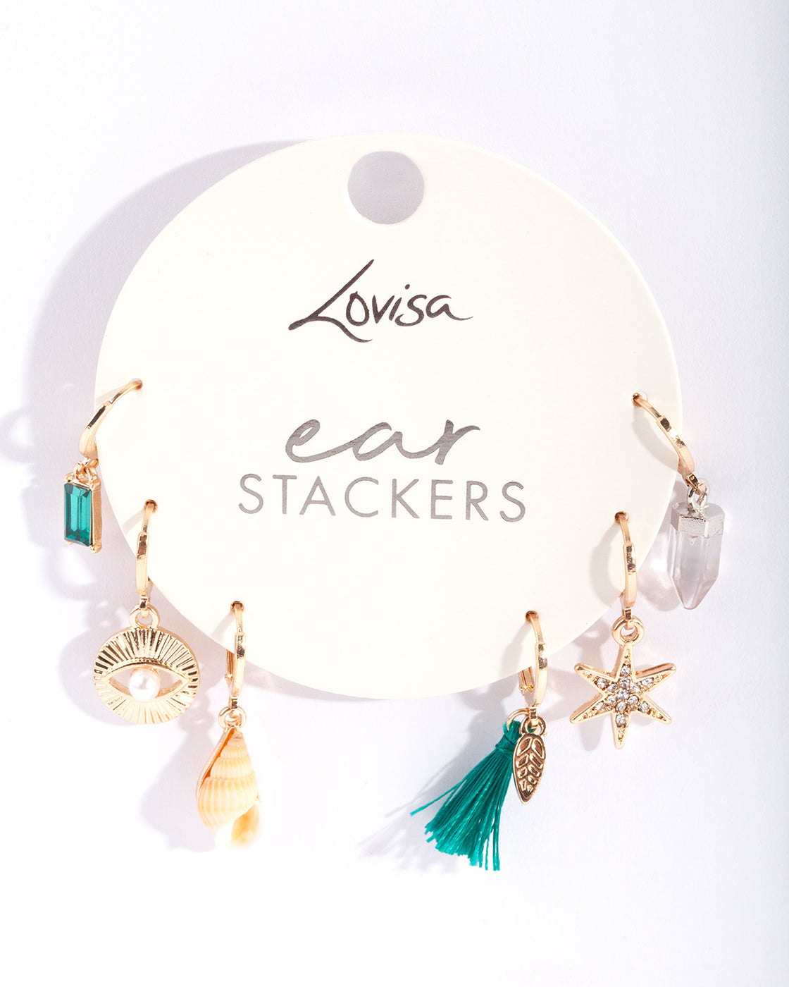 Gold Shell Huggie Earring Pack