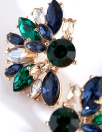 Gold Mixed Diamante Earrings - link has visual effect only