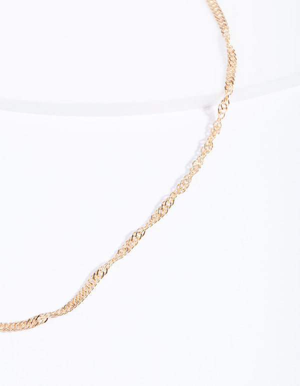Gold Twisted Chain Choker