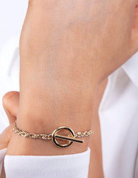 Gold Plated T&O Bracelet - link has visual effect only