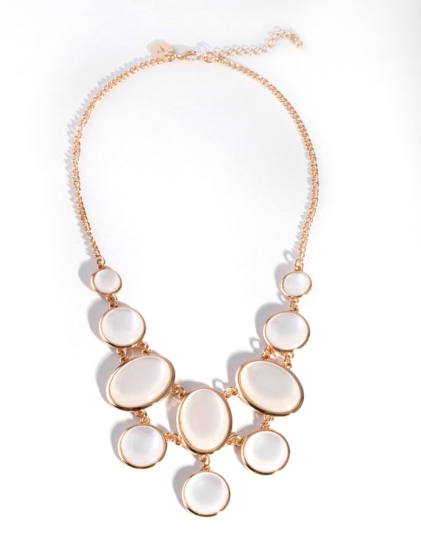 Gold Oval Catseye Necklace
