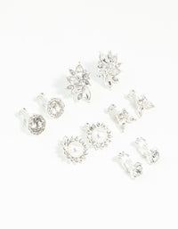 Silver Pearl Butterfly Earring 5-Pack - link has visual effect only