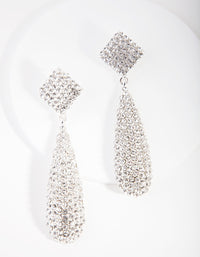 D&P SS PAVE LRG TEARDRP ER - link has visual effect only