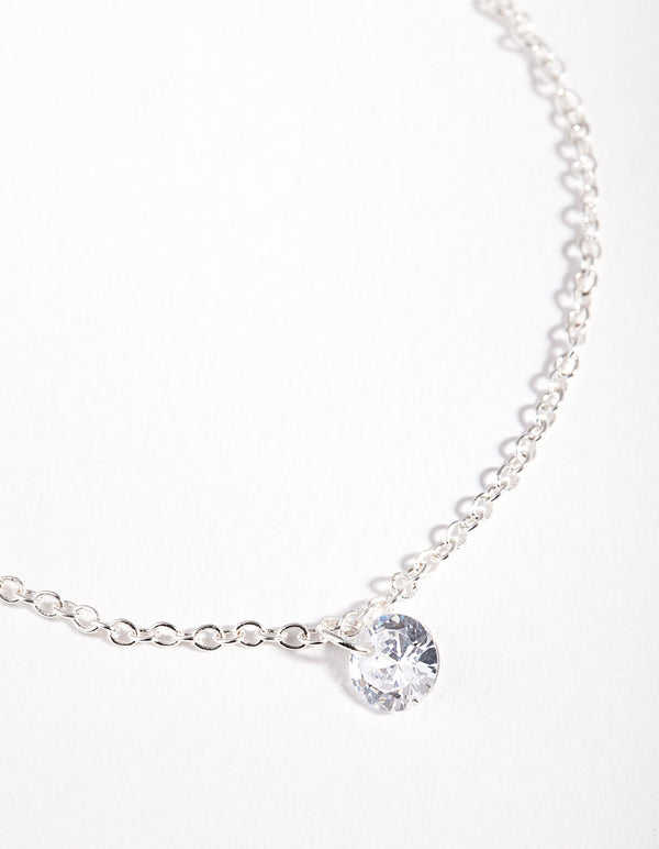 Silver Open Circle Diamante Bracelet Pack