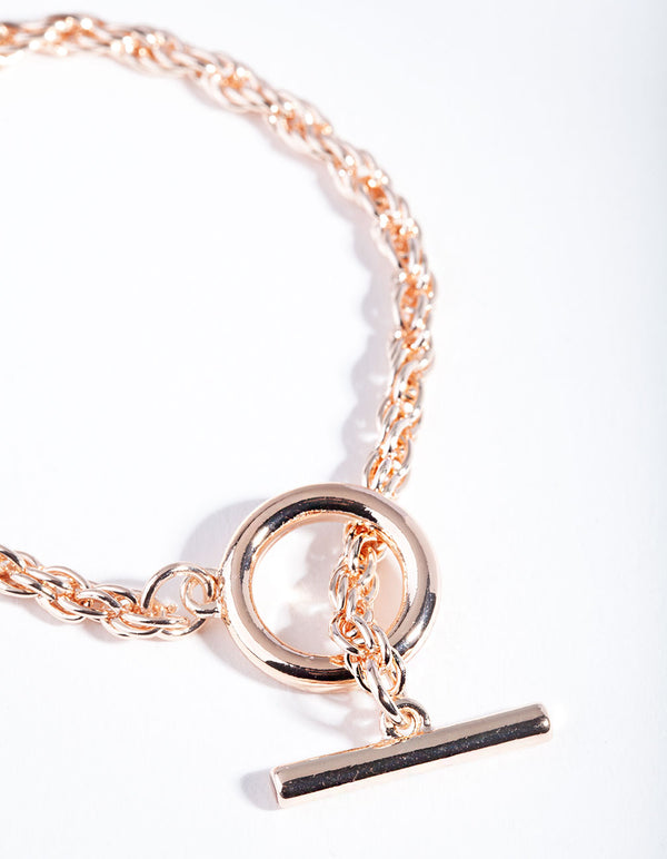Rose Gold Plated Foxtail Bracelet