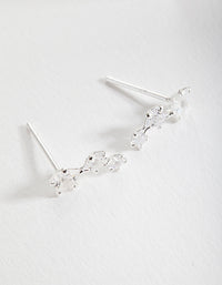 Sterling Silver Cubic Zirconia Star Crawler Earrings - link has visual effect only