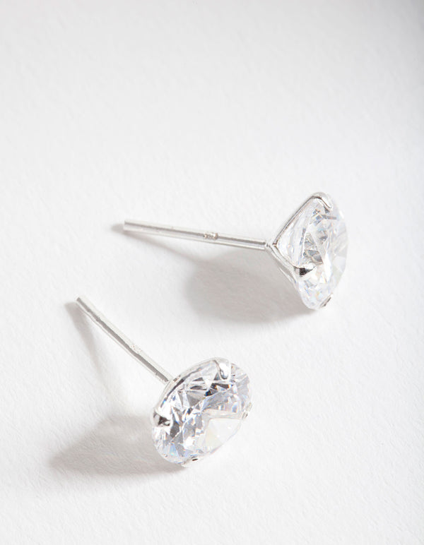 Sterling Silver 2 Carat Cubic Zirconia Earrings