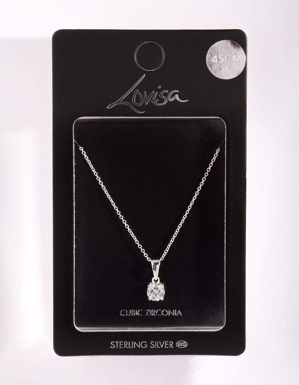 Cubic Zirconia Necklace Lovisa Sterling Silver Necklace Sterling