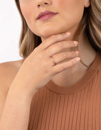 Rose Gold Twist & Diamante Ring Pack - link has visual effect only