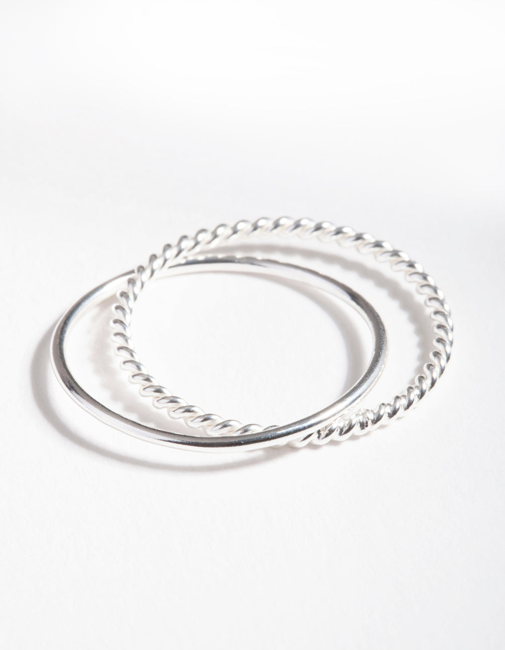 Sterling Silver Plain & Twisted Russian Ring
