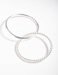 Sterling Silver Plain & Twisted Russian Ring - link has visual effect only