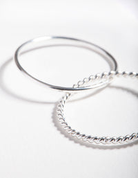 Sterling Silver Plain & Twisted Russian Ring - link has visual effect only