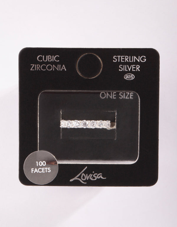 Sterling Silver 100 Facet Statement Ring