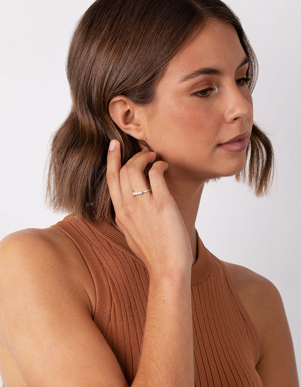 Sterling Silver 100 Facet Statement Ring