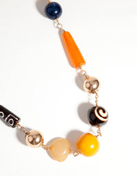 Gold Earthy Stone Long  Necklace - link has visual effect only