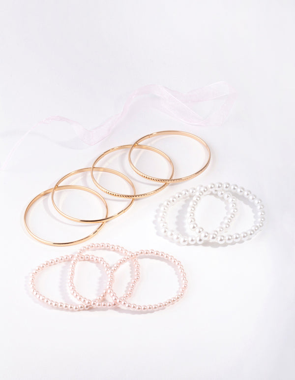 Kids Gold Pearly Baby Mixed Wrist