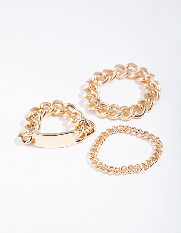 Gold Large in Charge Pack Chain Rings