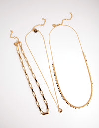 Gold Jingle Layered Necklace - link has visual effect only