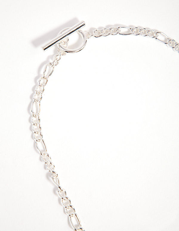 Silver Figaro T&O Necklace