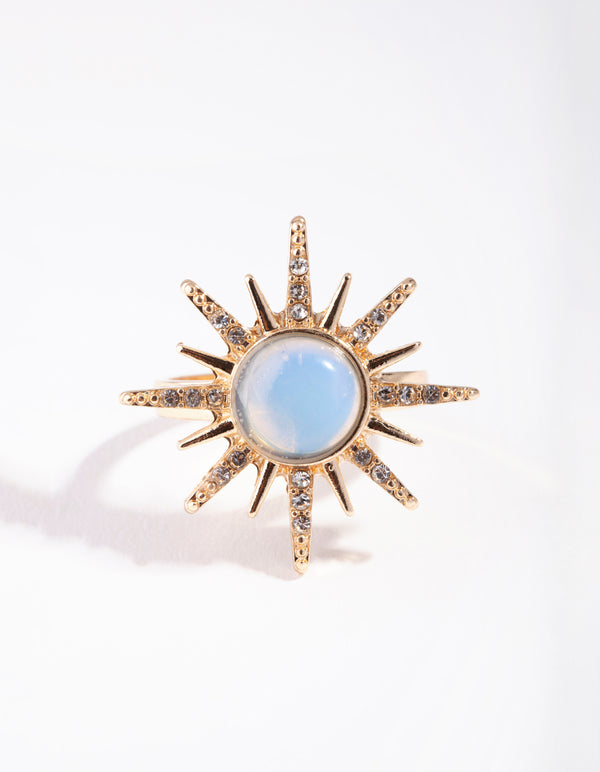 Gold Sun Beam Ring