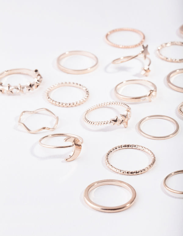 Rose Gold Celestial Ring 24-Pack