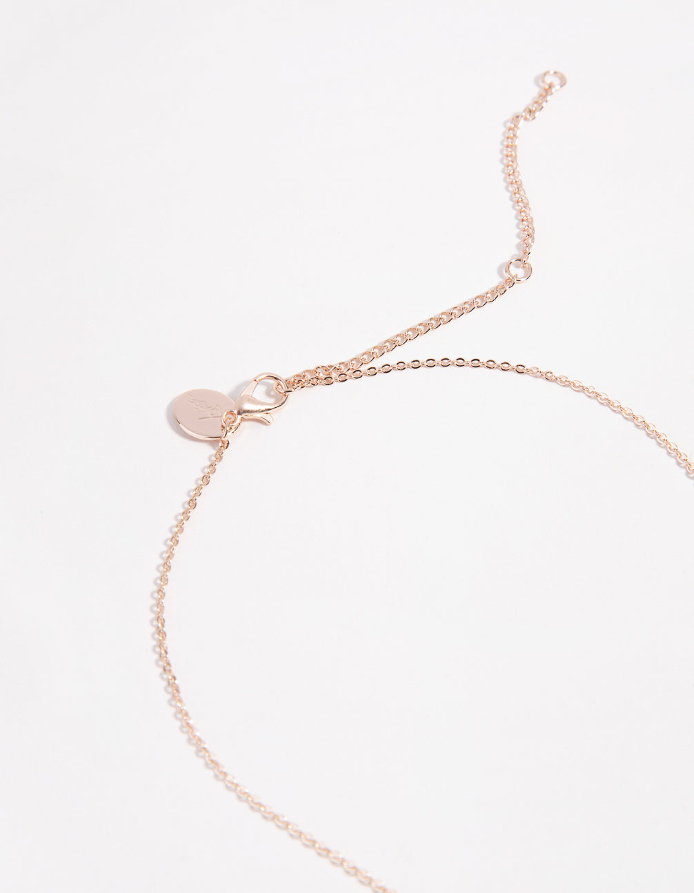 Rose Gold Plated Diamond Cutout Necklace