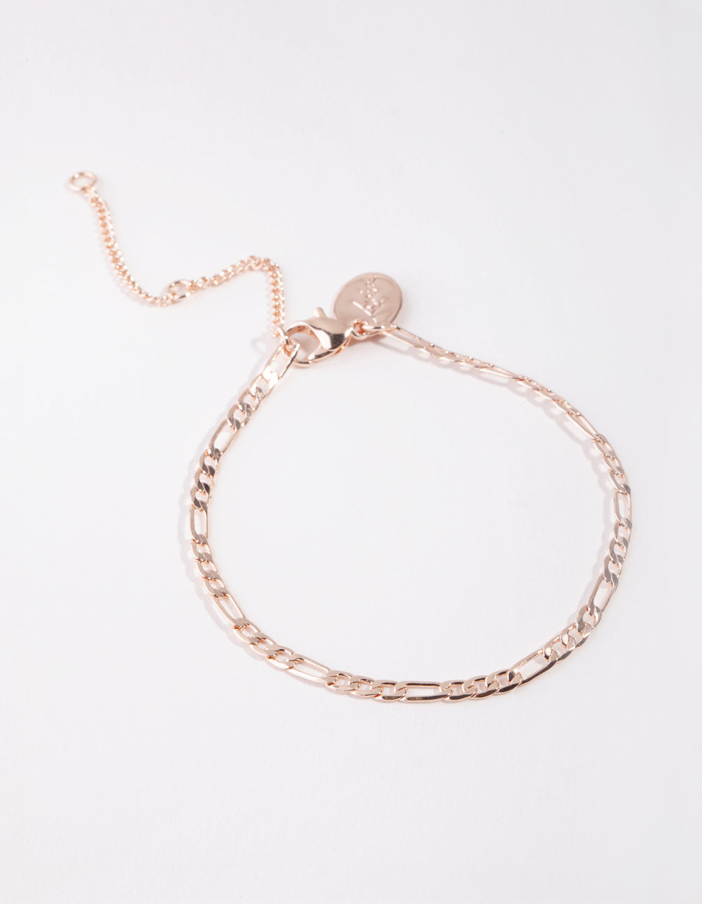 Rose Gold Thin Figaro Chain Bracelet