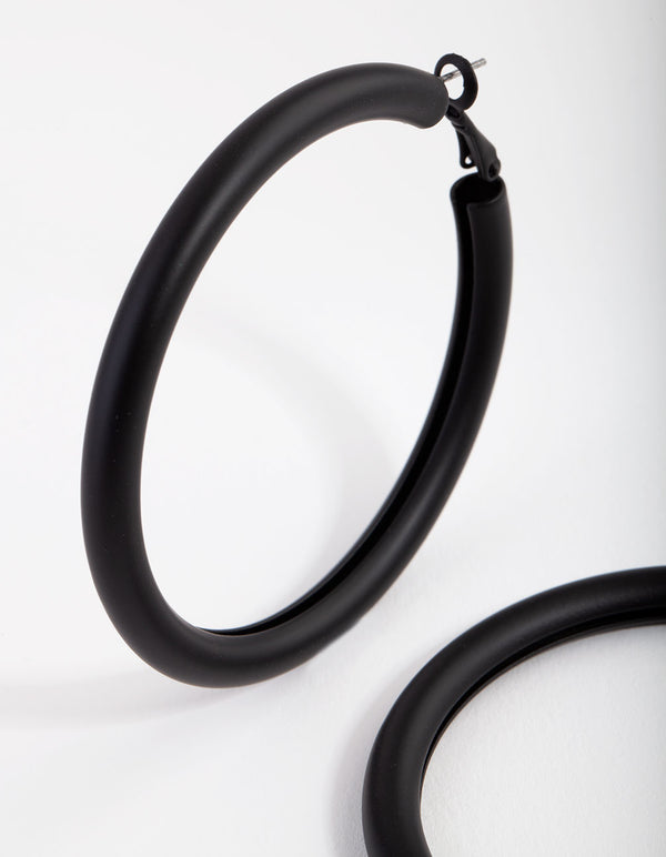 Matte Tube Hoop Earrings