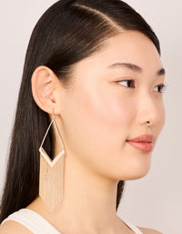 Gold Diamond Shaped Snakechain Earrings - link has visual effect only