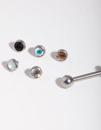 Surgical Steel Diamante Flat Back 6-Pack - link has visual effect only