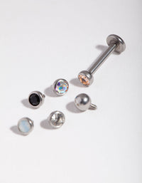 Surgical Steel Diamante Flat Back 6-Pack - link has visual effect only