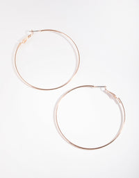 Rose Gold XL Superfine Hoop Earrings - link has visual effect only