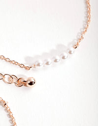 Rose Gold Dainty Pearl Bracelet Pack - link has visual effect only