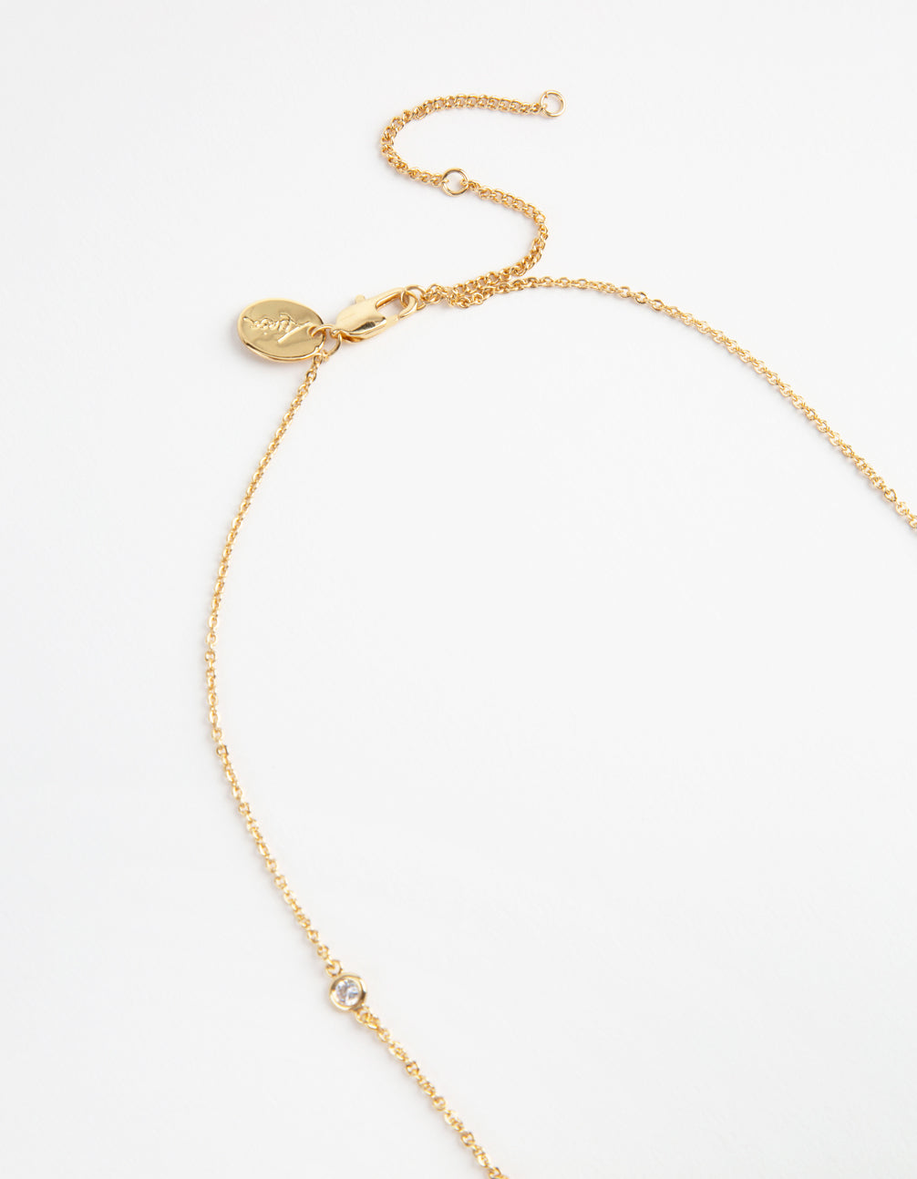 Gold-Plated Seven Crystal Necklace