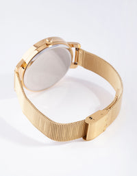 Gold Star Glitter Mesh Watch - link has visual effect only