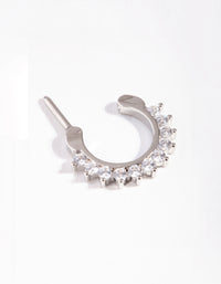 Surgical Steel Cubic Zirconia Septum - link has visual effect only