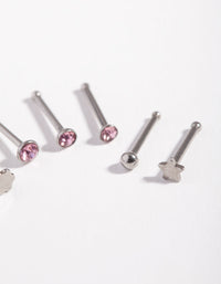 Surgical Steel Graduated Star Nose Stud 6-Pack - link has visual effect only